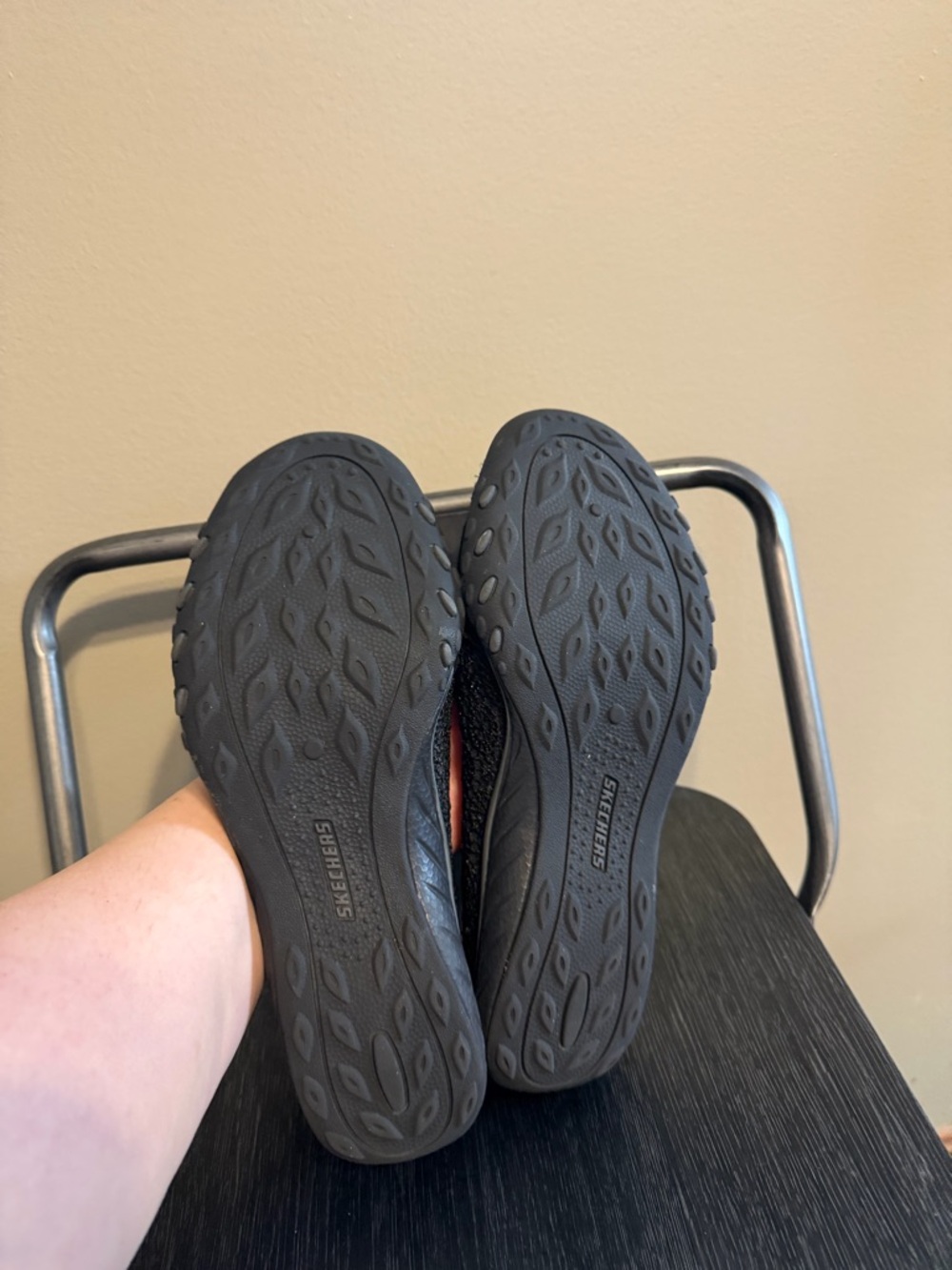 Skechers Black Lace Comfort Ballet Flats 7.5 - Picture 10 of 12